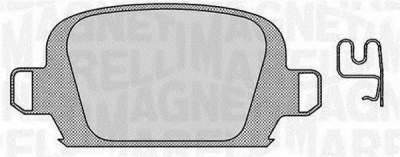 MAGNETI MARELLI 363916060552 -  Комплект тормозных колодок, дисковый тормоз